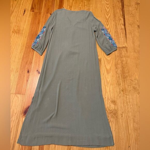 Soft Surroundings Sicily Gauze Dress Heavily Embroidered Maxi Women’s Small - Picture 11 of 11